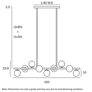 Telbix MORAN 9 Lights Pendant
