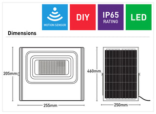 Mercator Solitude Solar Floodlight with Radar Sensor