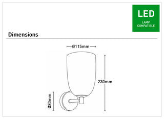 Mercator Sinclair Up Wall Light