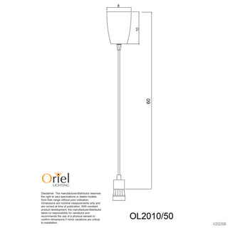 Oriel Lighting Peg 50 DIY Suspension B22 White