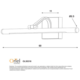 Oriel Lighting Kinden TriColour LED Wall Light