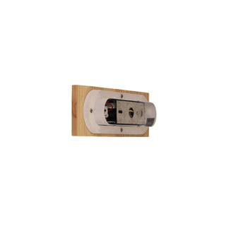 Oriel Rafter.60 Scalloped Wood Tticolour Led Wall Light
