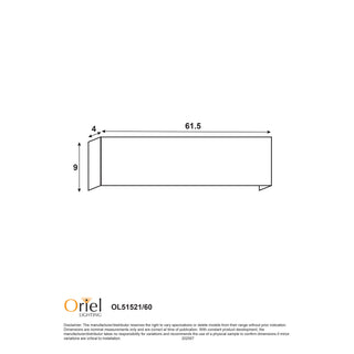 Oriel Rafter.60 Black Tticolour Led Wall Light