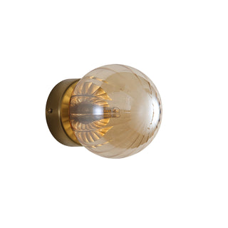 Orile Juni G9 IP44 Ribbed Optic Glass Wall Light