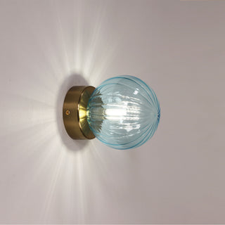 Orile Juni G9 IP44 Ribbed Optic Glass Wall Light