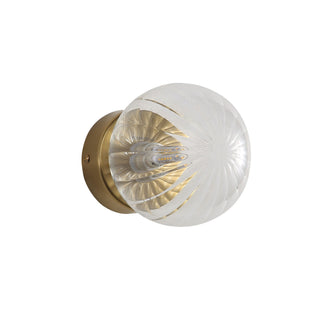 Orile Juni G9 IP44 Ribbed Optic Glass Wall Light