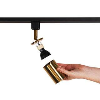 Oriel Lighting Bridge 3lt Track Kit Black & Satin Brass