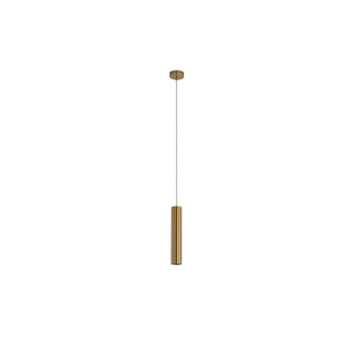 Oriel Tig Satin Brass Sleek Cylindrical Pendant