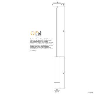 Oriel Tig Satin Brass Sleek Cylindrical Pendant