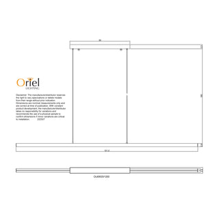 Oriel Shard.1200 Slimline TriColour LED Linear Pendant