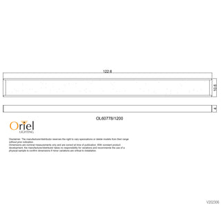 Oriel VANA.120 CTS 40W TriColour LED White Surface Mount