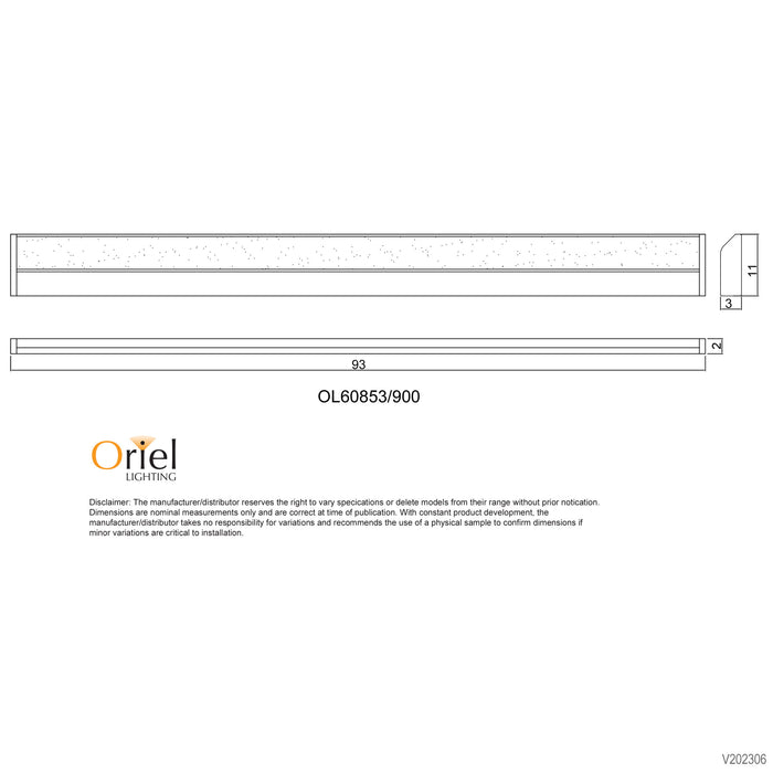 Oriel MODE.90 CTS 90cm TriColour LED Vanity Light