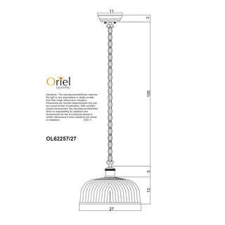 Oriel Lighting Minka.27 Opal Matt Glass Pendant