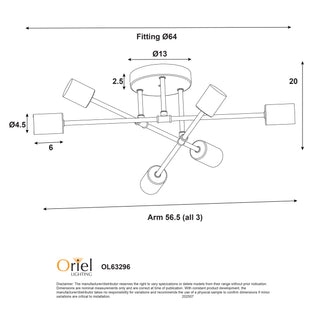 Oriel Muna.6 6 Light Close-To-Ceiling
