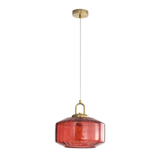 Oriel Clarise Rose Geometric Glass Pendant