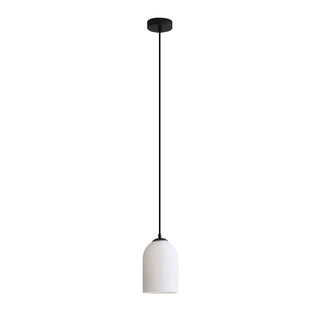 Oriel Lighting Arley Ribbed Glass Pendant Black