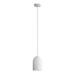 Oriel Lighting Arley Ribbed Glass Pendant White