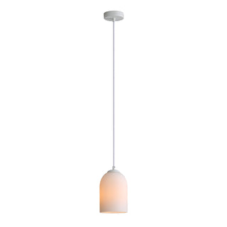 Oriel Lighting Arley Ribbed Glass Pendant White