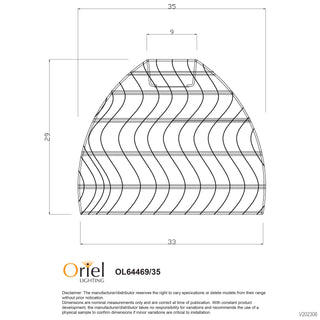 Oriel Mette 35cm Natural Rattan Pendant
