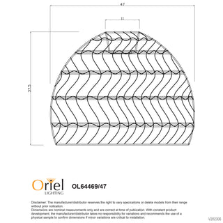Oriel Mette 47cm Natural Rattan Pendant