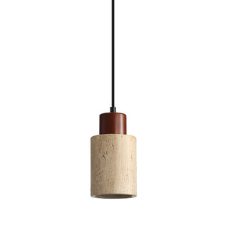 Oriel Tibur.100 Travertine and Wood Pendant