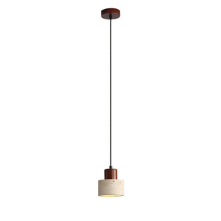 Oriel Tibur.120 Travertine and Wood Pendant