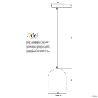 Oriel Lighting Terros.160 Retro Terrazzo Pendant