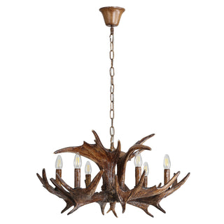 Oriel Lighting Ramure.6 Deer Antler Designer Pendant