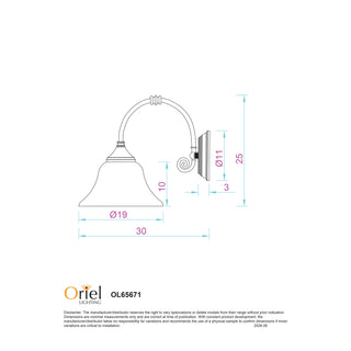 Oriel Woodgate Wall Light Black