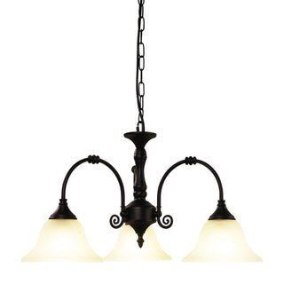 Oriel Woodgate Black Classic 3 light Pendant