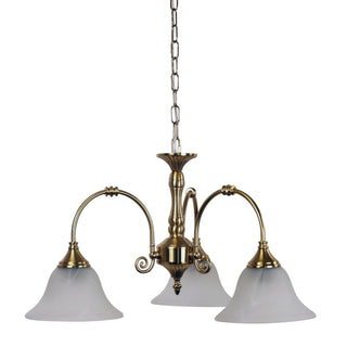 Oriel Woodgate Satin Brass Classic 3 light Pendant