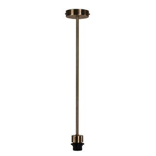 Oriel Parti Rod Ant Brass E27 Single Rod Suspension