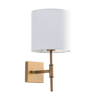 Oriel Bella Bronze Wall Sconce with Fabric Shade