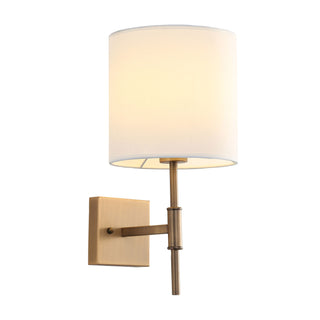 Oriel Bella Bronze Wall Sconce with Fabric Shade