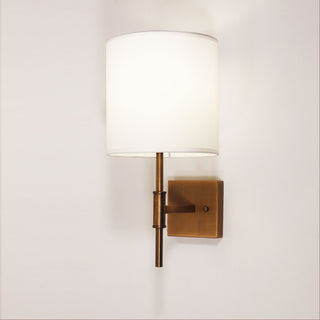Oriel Bella Bronze Wall Sconce with Fabric Shade