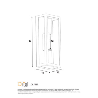 Oriel Chicago Twin Clear Ribbed Glass Decorative Outdoor Wall Light
