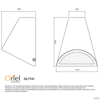 Oriel Lighting BRAVA 240V Real Copper Outdoor Wall Light
