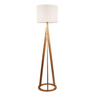 Oriel Stabb With White Drum Shade Floor Lamp