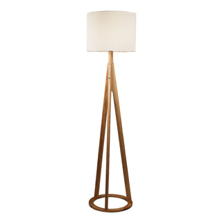 Oriel Stabb With White Drum Shade Floor Lamp