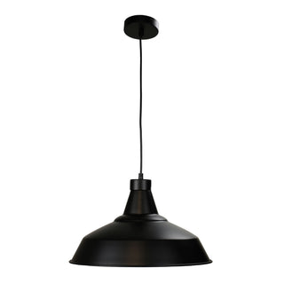 Oriel Lighting Warehouser 39cm Black Industrial Vintage Shade