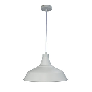 Oriel Lighting Warehouser White 39cm Industrial Pendant