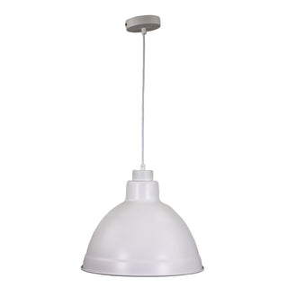 Oriel Lighting Yard White 35cm Industrial Pendant