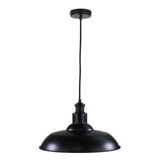 Oriel Lighting Slater Black Industrial Vintage Pendant