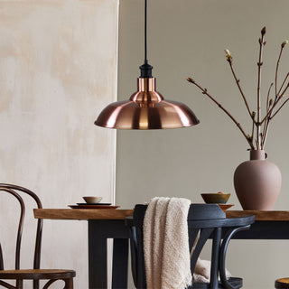 Oriel Lighting Slater Copper Industrial Vintage Pendant