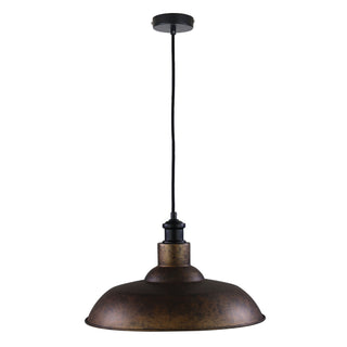 Oriel Lighting Slater Rust-finish Industrial Vintage Pendant