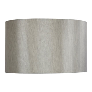 Oriel Lighting 50cm Large Faux Drum Satin Silver Shade