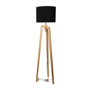 Oriel Lund Scandi Timber Tripod Floor Lamp