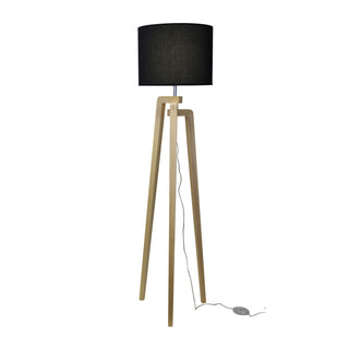 Oriel Lund Scandi Timber Tripod Floor Lamp