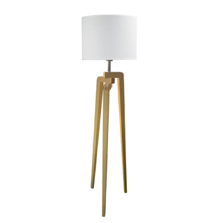 Oriel Lund Scandi Timber Tripod Floor Lamp