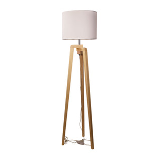 Oriel Lund Scandi Timber Tripod Floor Lamp